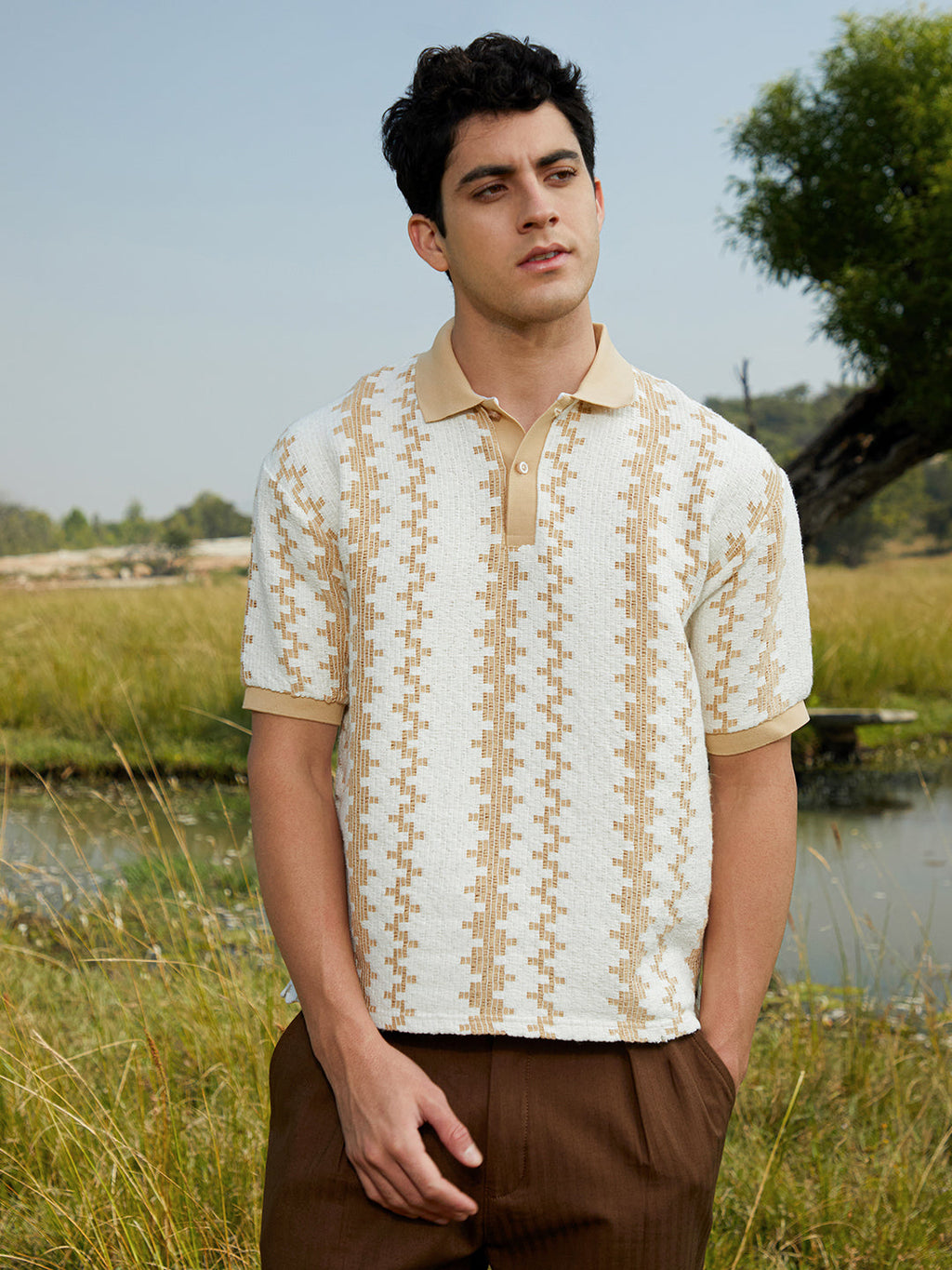Campus Sutra Indie-Block Polo T-Shirt