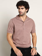 Campus Sutra Tactitle Spread-Polo T-Shirt