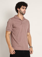 Campus Sutra Tactitle Spread-Polo T-Shirt