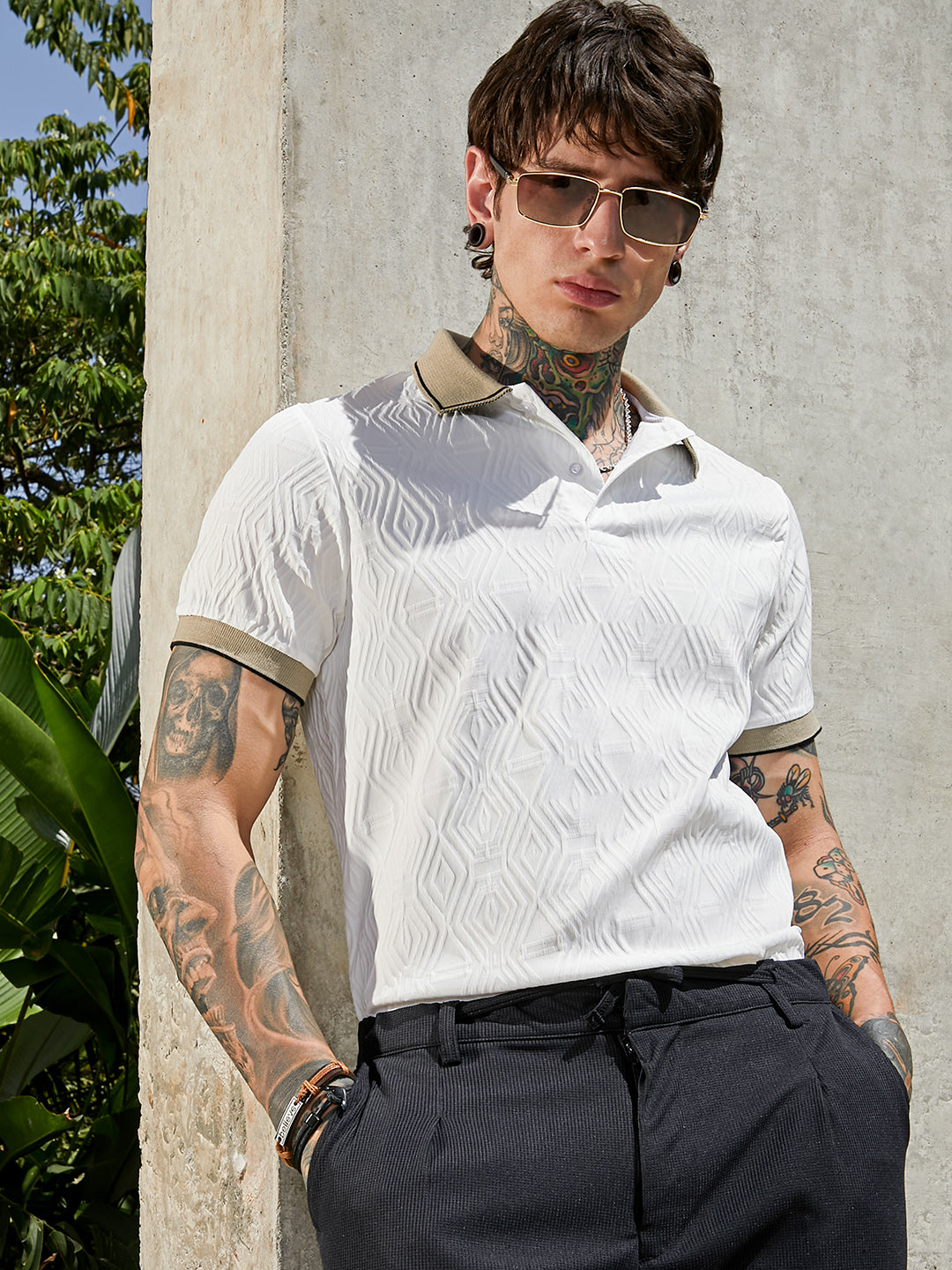 Campus Sutra Ripple-Logenze Polo T-Shirt
