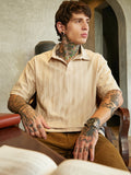 Campus Sutra Spiralknot-Tactile Oversized Polo T-Shirt