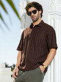 Campus Sutra Spiralknot-Tactile Oversized Polo T-Shirt