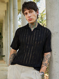 Campus Sutra Duo-Striped Relaxed Polo T-Shirt
