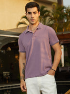 Campus Sutra Spirit Weave Polo T-Shirt