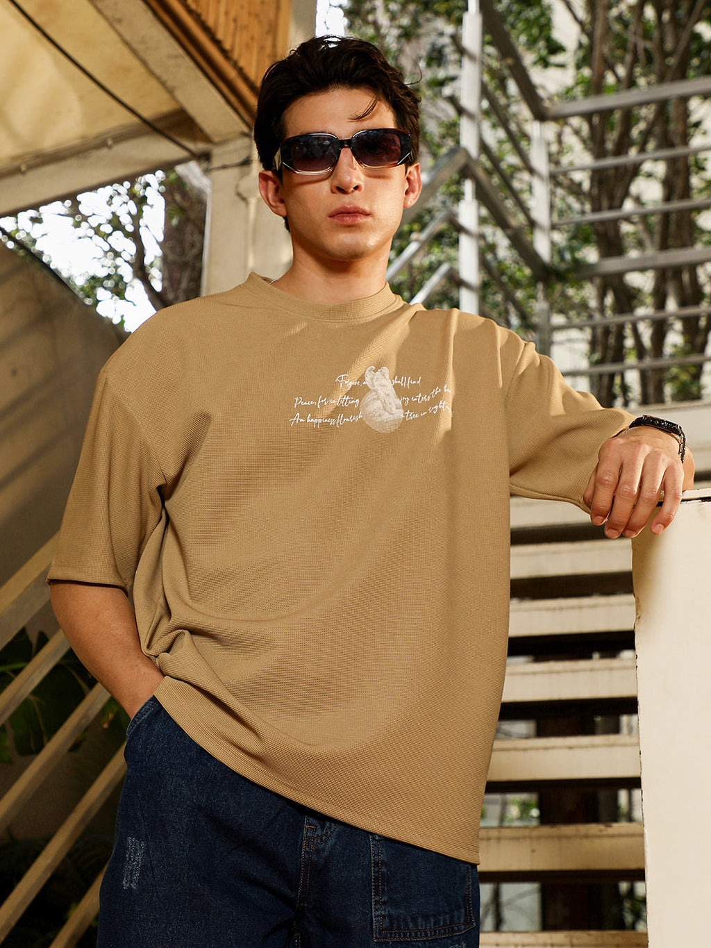 Campus Sutra Boxy Mytho-Modernism T-Shirt