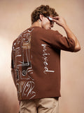 Campus Sutra Boxy Folk-Wave T-Shirt