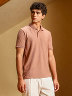 Campus Sutra Spirit Weave Polo T-Shirt