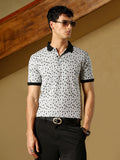 Campus Sutra Shadowed-Polka Polo T-Shirt