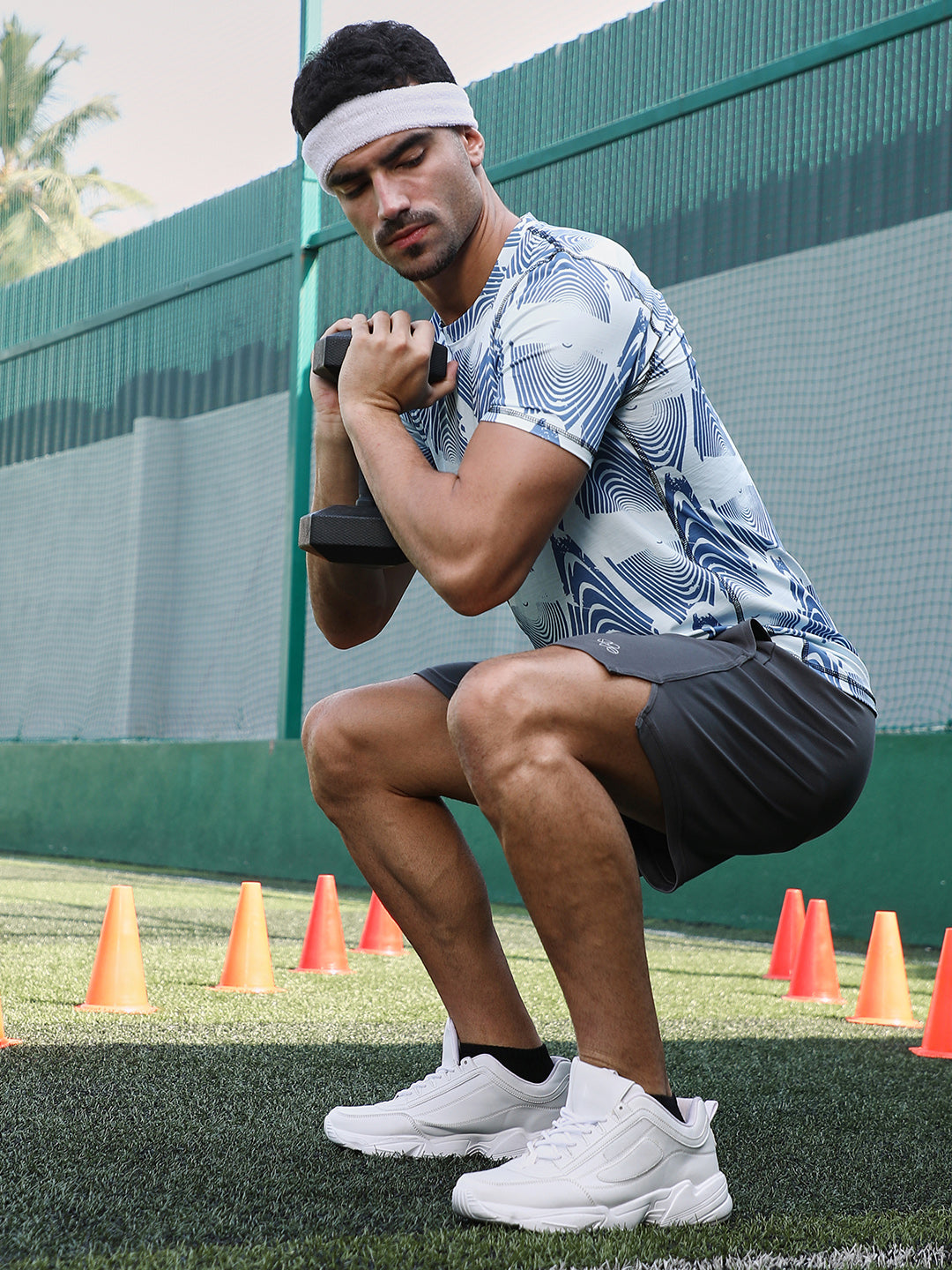 Campus Sutra Fade-Imrint Activewear T-Shirt