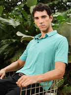 Campus Sutra Seamless Gradient-Texture Polo T-Shirt
