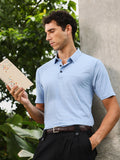 Campus Sutra Seamless Gradient-Texture Polo T-Shirt