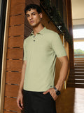 Campus Sutra Seamless Grid Polo T-Shirt