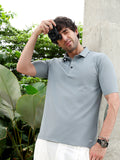 Campus Sutra Seamless Knit Polo T-Shirt