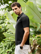 Campus Sutra Seamless Knit Polo T-Shirt