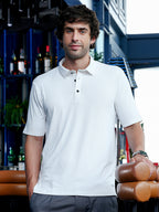 Campus Sutra Seamless Ribbed Polo T-Shirt
