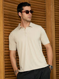 Campus Sutra Seamless Solid Polo T-Shirt
