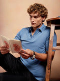Campus Sutra Seamless Solid Polo T-Shirt