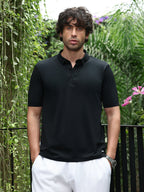 Campus Sutra Seamless Solid Polo T-Shirt