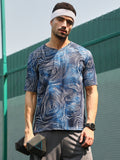 Campus Sutra Swirl-Lined Activewear T-Shirt