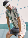 Campus Sutra Abstract-Geo Activewear T-Shirt