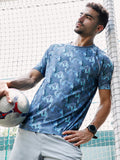 Campus Sutra Panel-Swirl Activewear T-Shirt