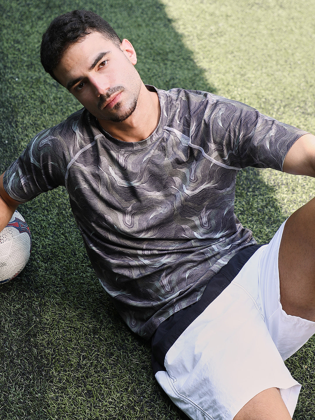 Campus Sutra Flow-Lined Activewear T-Shirt
