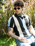 Campus Sutra Panel-Knit Polo T-Shirt