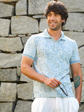 Campus Sutra Scratch-Jacquard Polo T-Shirt