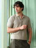 Campus Sutra Solid-Ribbed Polo T-Shirt