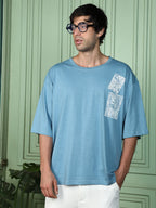 Campus Sutra Animal-Farm Imprint Oversized T-Shirt