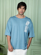 Campus Sutra Animal-Farm Imprint Oversized T-Shirt