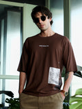 Campus Sutra Escape-Ordinary Imprint Oversized T-Shirt