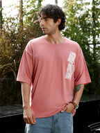 Campus Sutra Animal-Farm Imprint Oversized T-Shirt