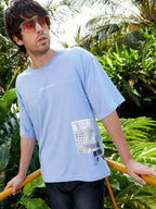 Campus Sutra Escape-Ordinary Imprint Oversized T-Shirt