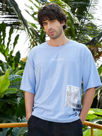 Campus Sutra Escape-Ordinary Imprint Oversized T-Shirt