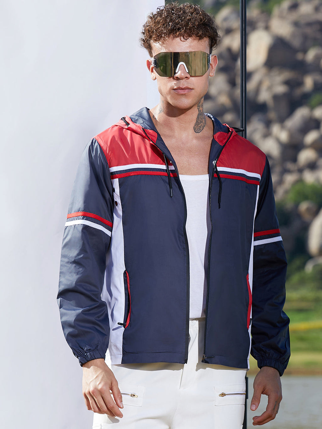 Campus Sutra Zip-Front Jacket With Insert Pocket