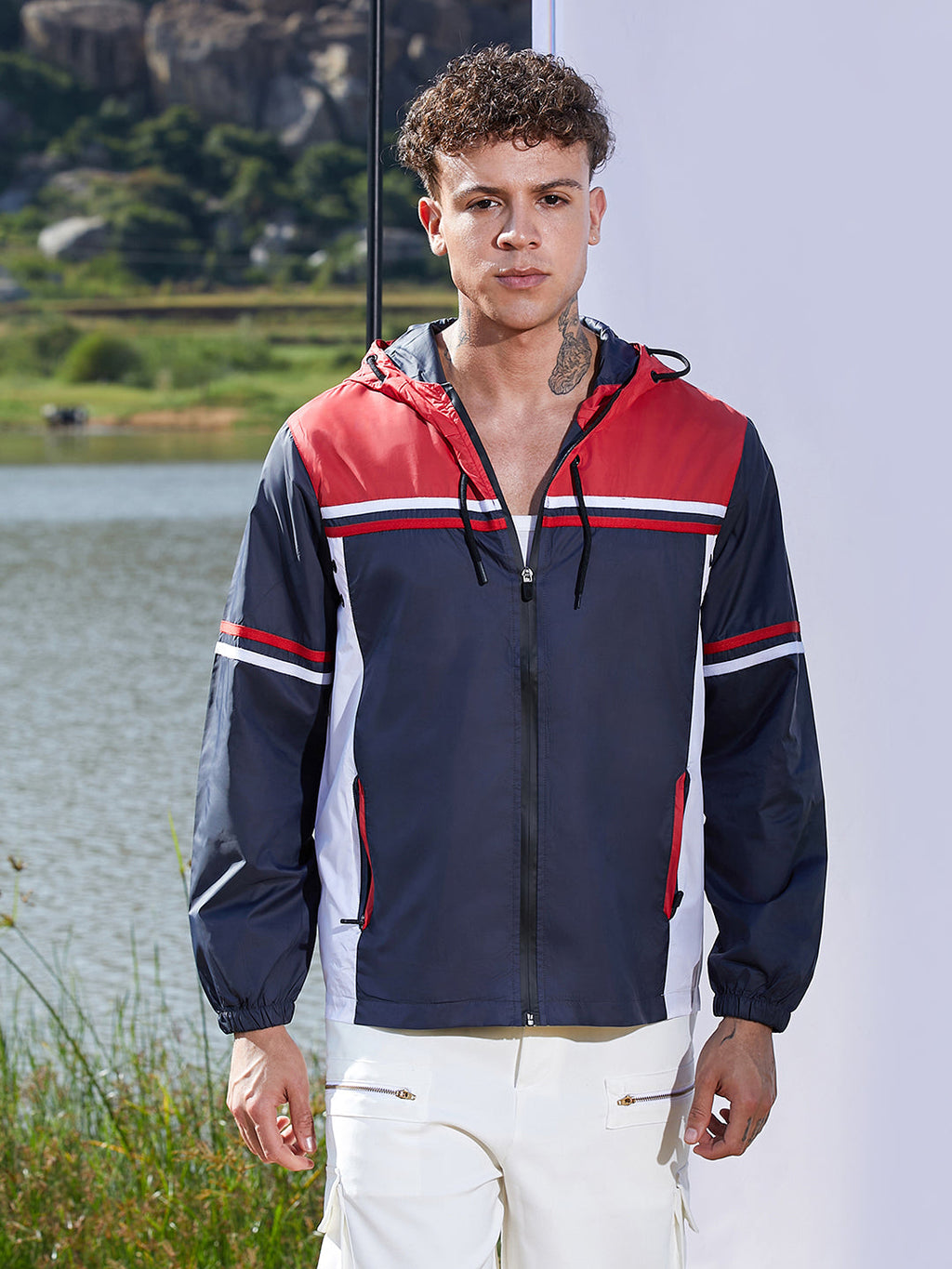Campus Sutra Zip-Front Jacket With Insert Pocket
