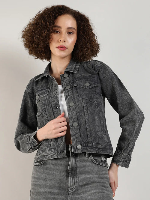 Acid-Wash Denim Jacket