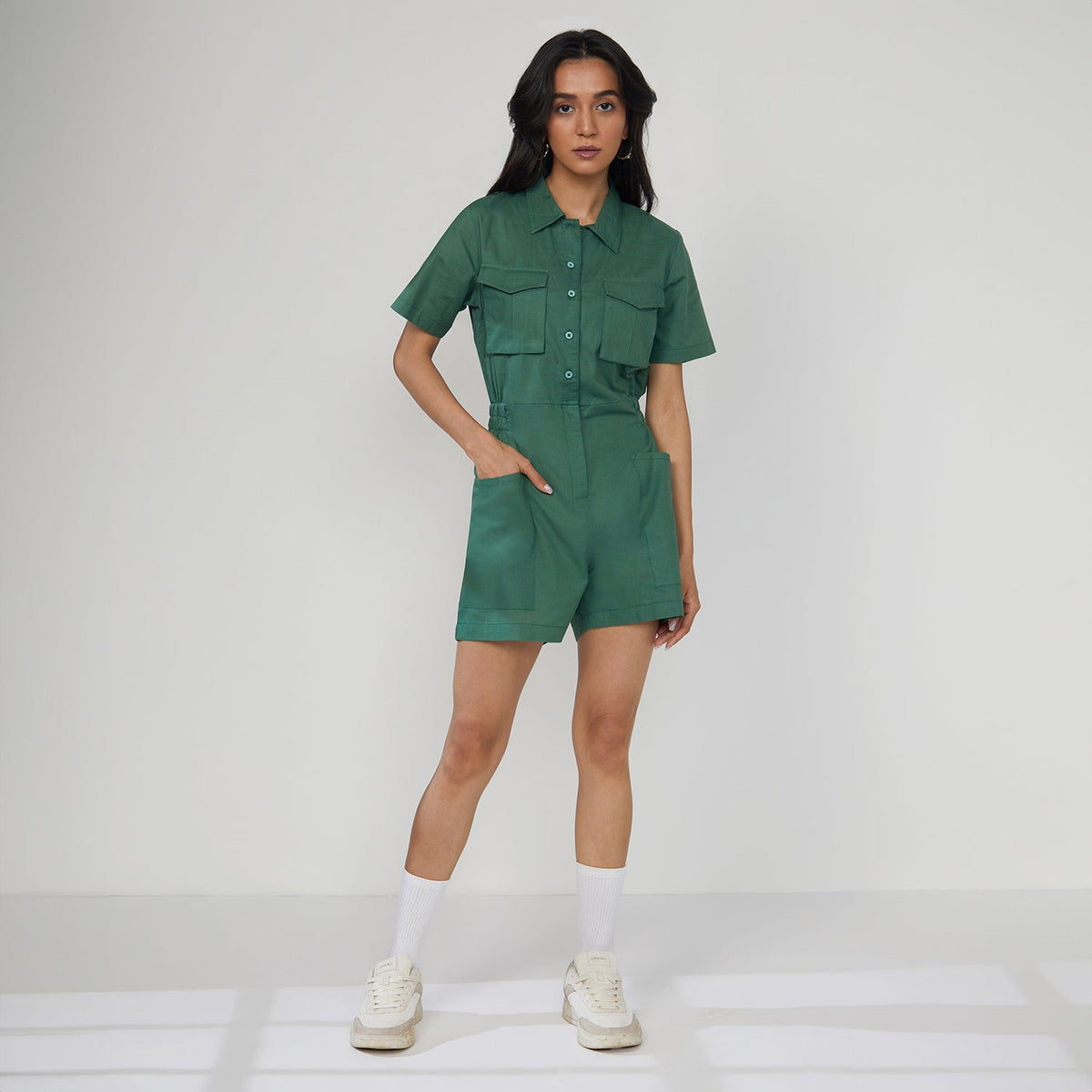 Solid Utility Playsuit
