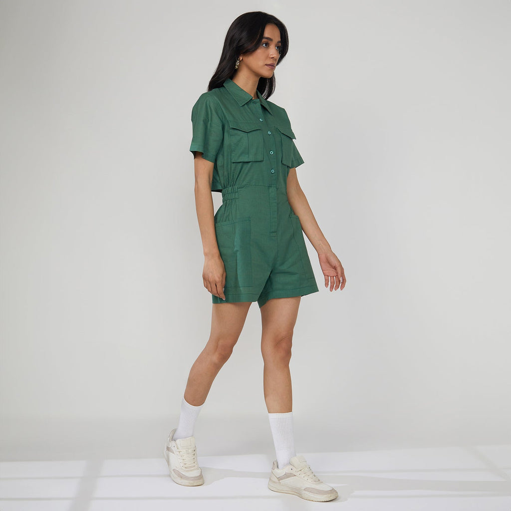 Solid Utility Playsuit