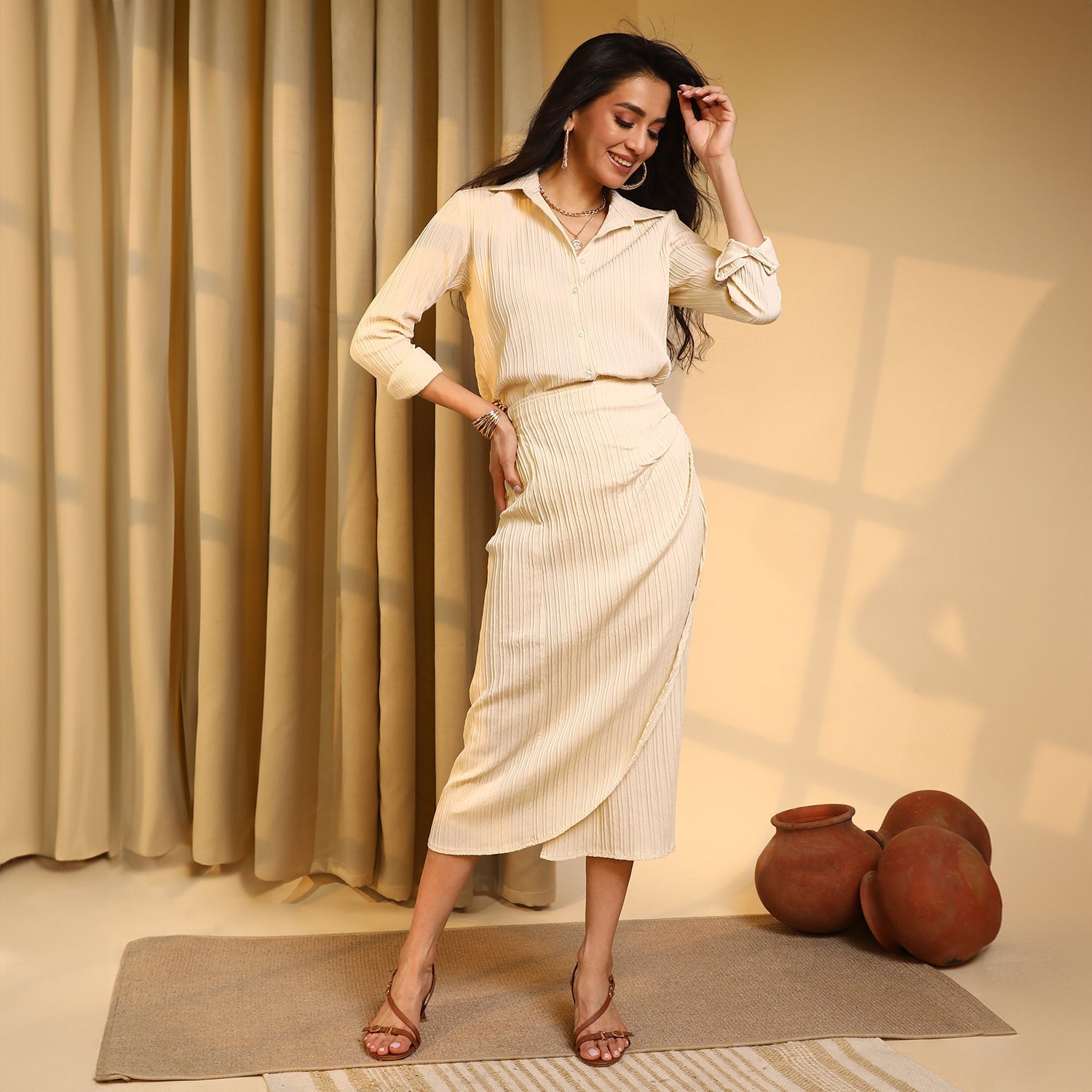 Textured Wrap Co-Ord Set