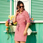 Light-Wash Mini Dress