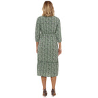 Button-Front Midi Dress