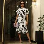 Flower Dress With Slit