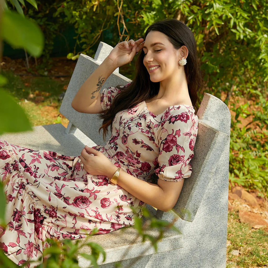 Ruffle Floral Dress