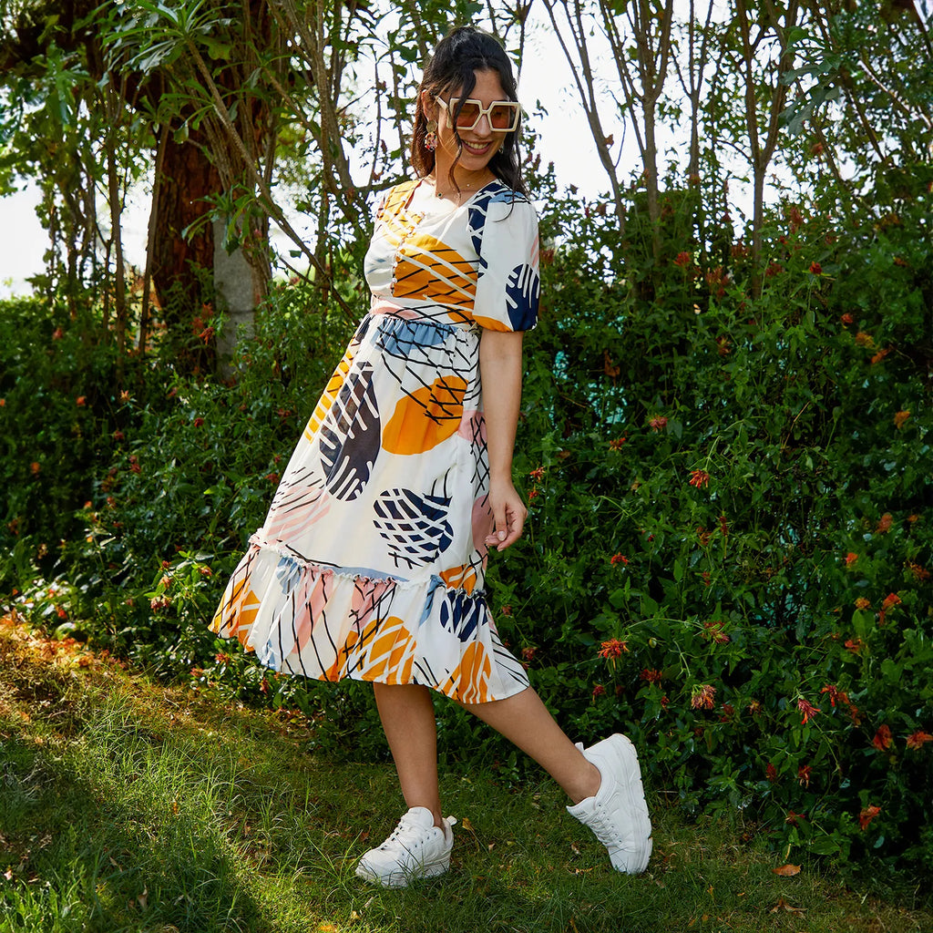 Botanical Midi Dress