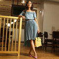 Pleated Midi Dress