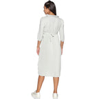 Pleated Tie-Up Dress