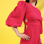 Open-Back Creased Dress