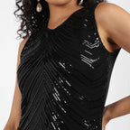 Sequin Slit Dress